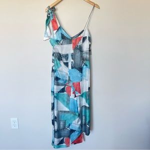 Catherine Gee 100% Silk Artsy Wymsical  Sleeveless Maxi Dress Size Small $405